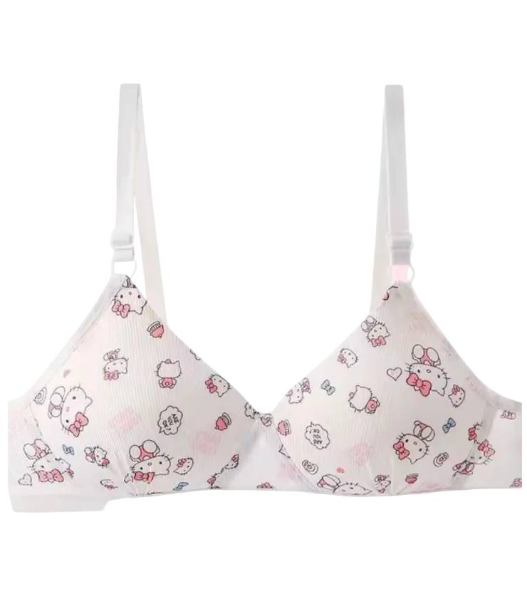 Hello Kitty Print Soft Cup Bra light pink