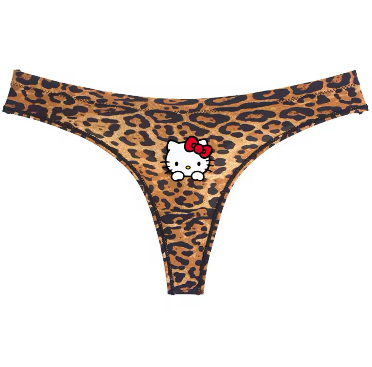 Hello Kitty Print Underwear Leopard print